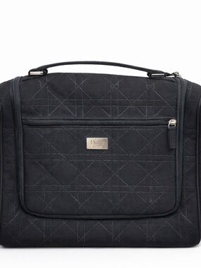 Dior Black Quilted Cosmetic Case with Top Handle